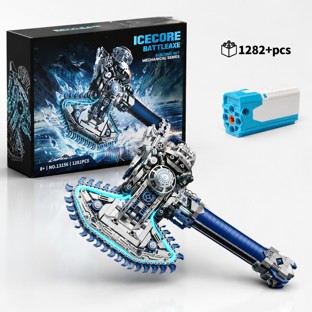 Cosplay Prop Building - 1282-delige Technische IJsslagbijl Bouwstenen, Tandwielaandrijving, MOC