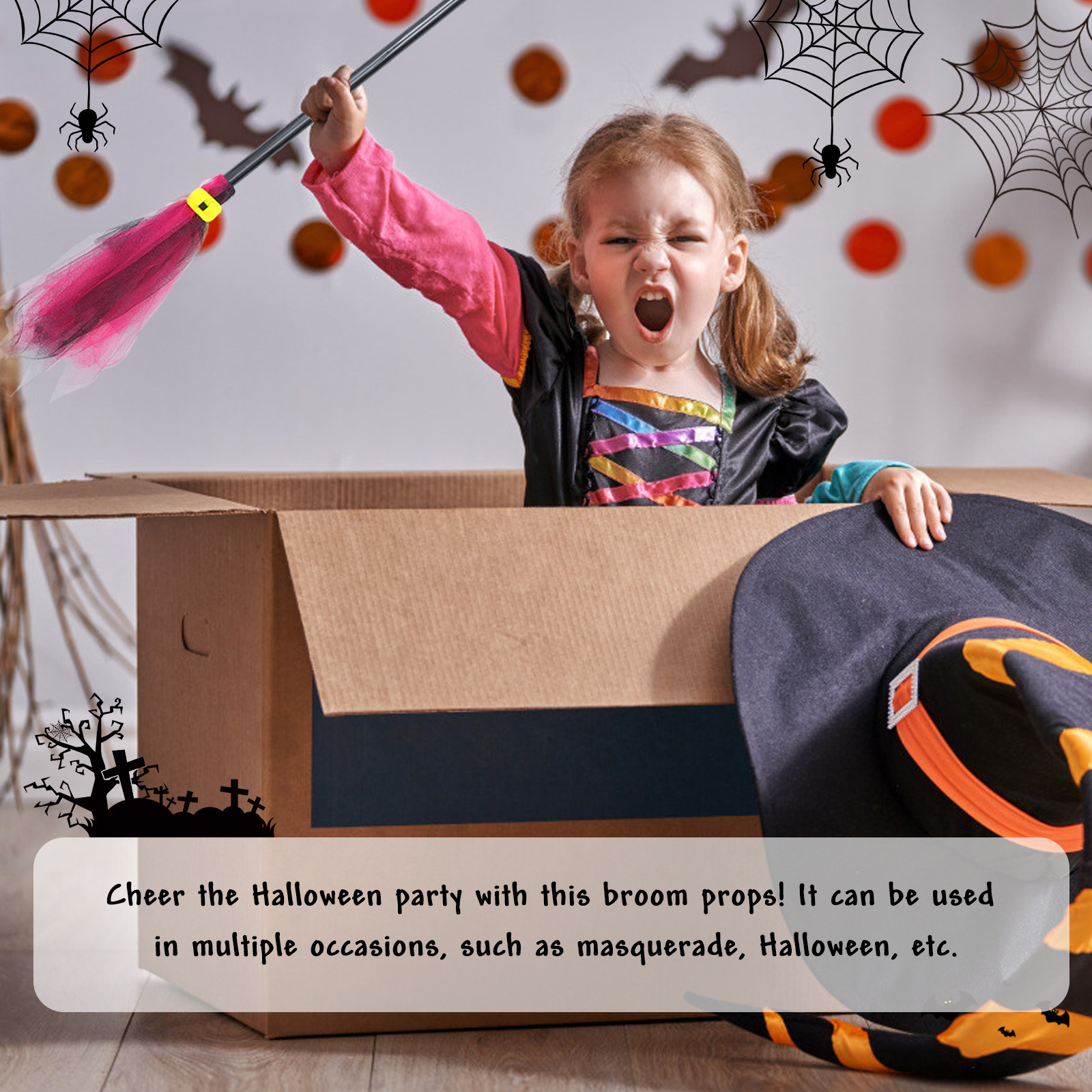 Halloween-heksenbezem als rekw - Easy Cosplay Prop recensie en prijs