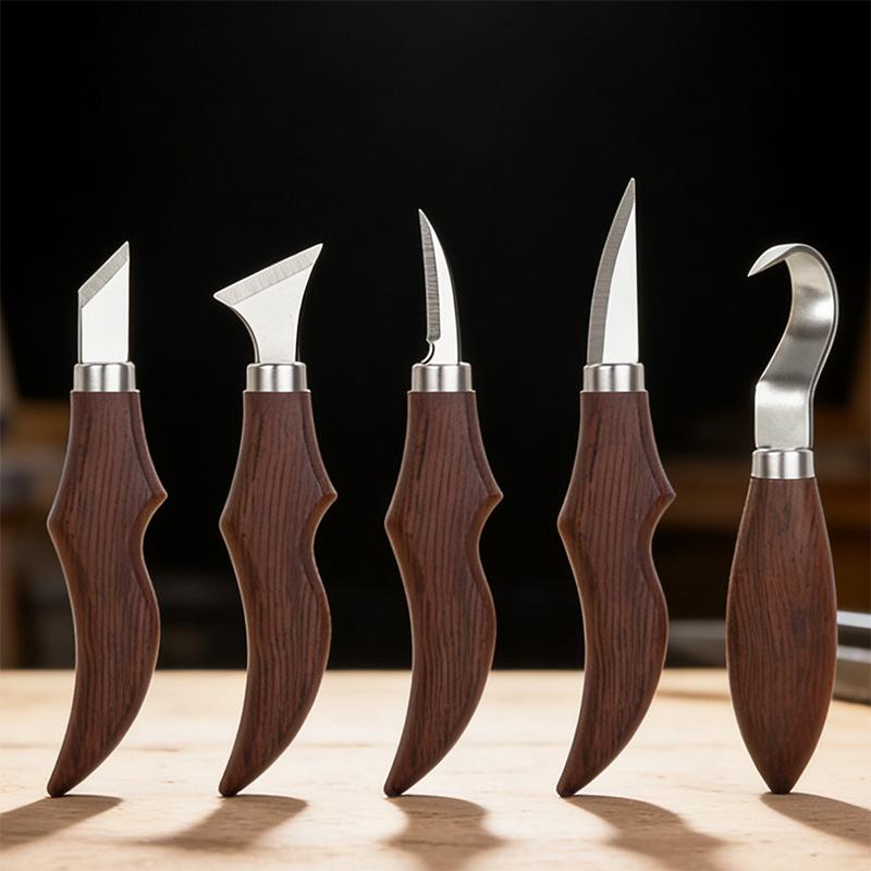 5-delige houtsnijmesset met er - Craft Knife Set recensie en prijs