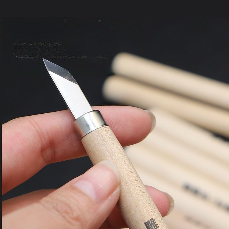 Snijmesset Houten blok rubbere - Craft Knife Set recensie en prijs